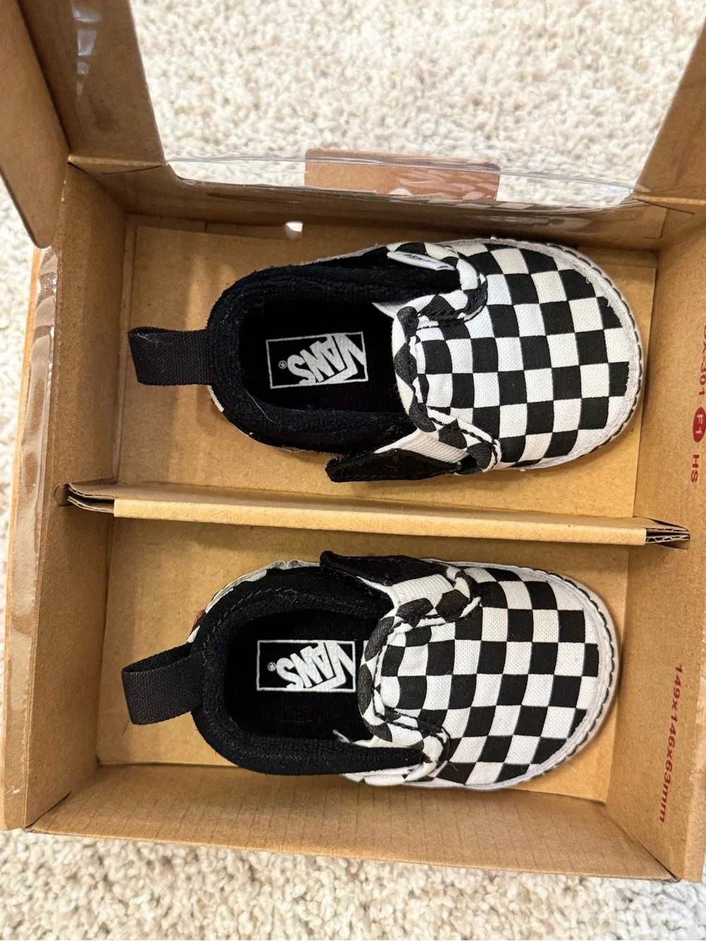 Vans Kids Black & White Checkerboard Slip-On Sneakers
